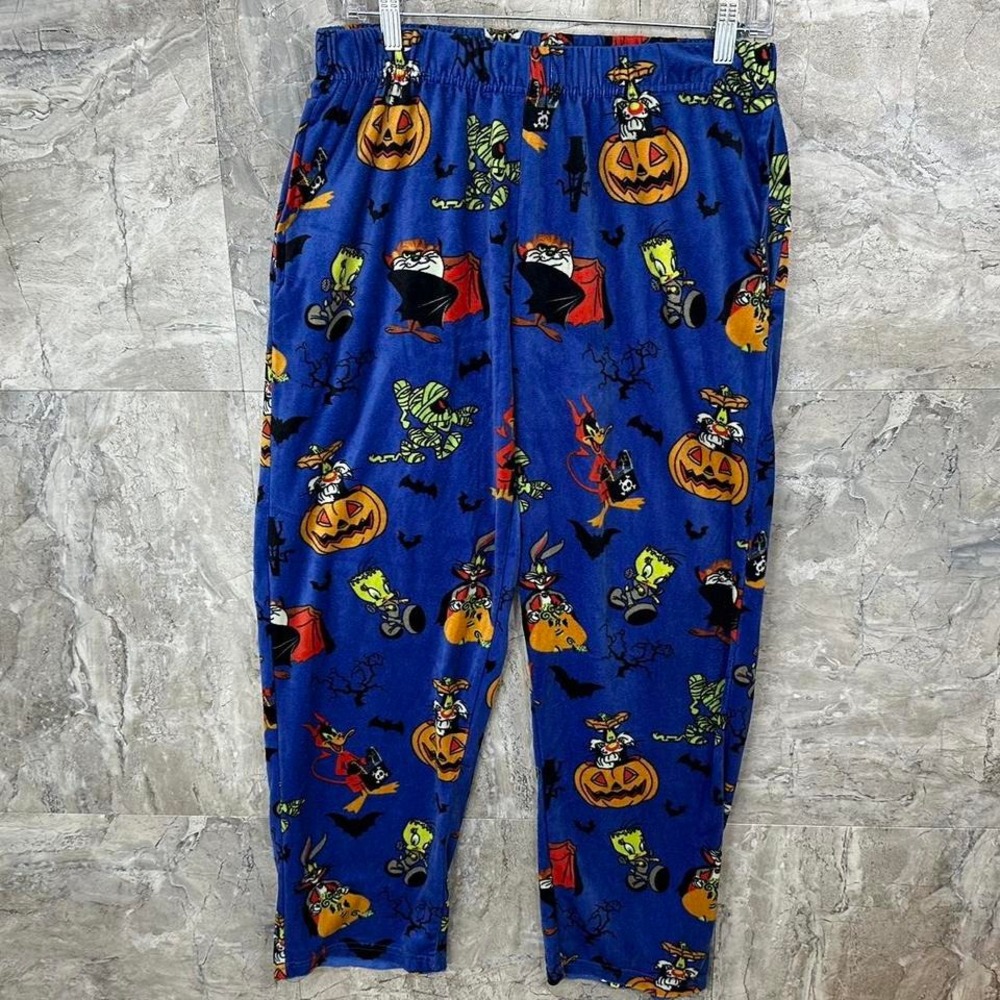 Blue Looney Tunes Halloween‎ pajama pants Men's Medium